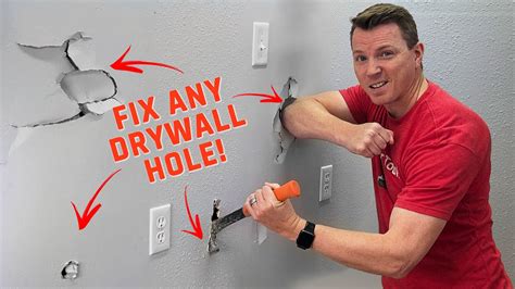 how to patch holes in sheet metal|fixing small holes in drywall.